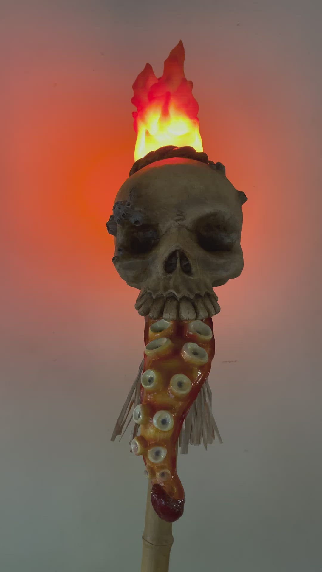 Flamed Tentacle Skull – Kara Kent Designs